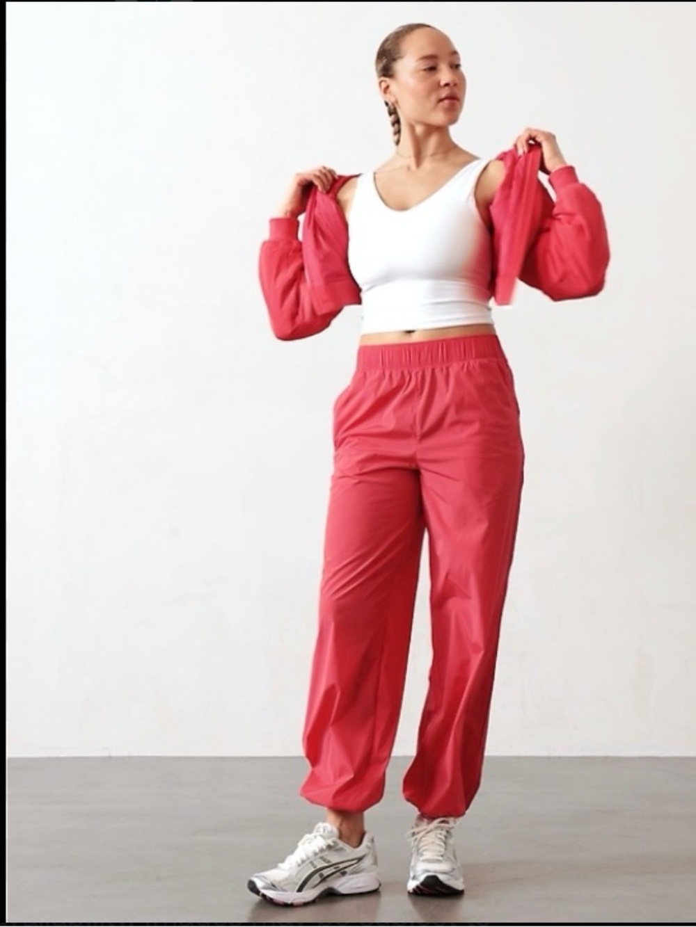 Athleta Red Lightweight Pants size L